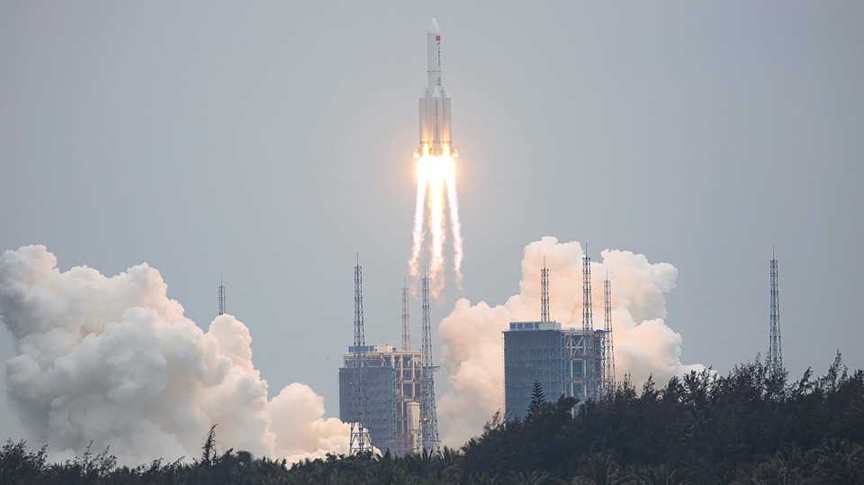 Start rakety Dlouhý pochod 5B
